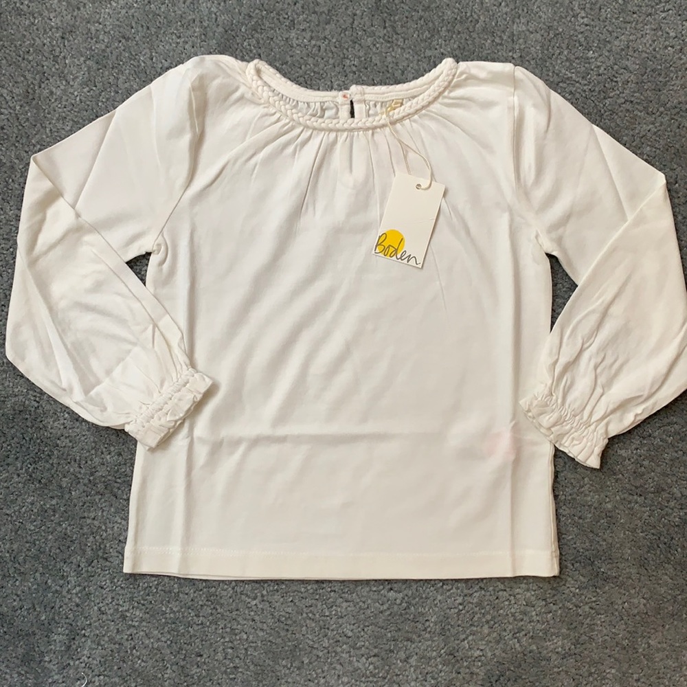 NWT Boden Ivory Long-sleeve T-shirt